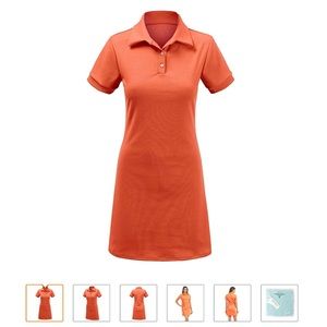 ⛳️Coral short sleeve polo dress